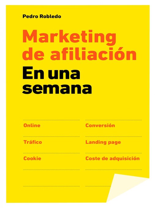 Title details for Marketing de afiliación en una semana by Pedro Robledo - Wait list